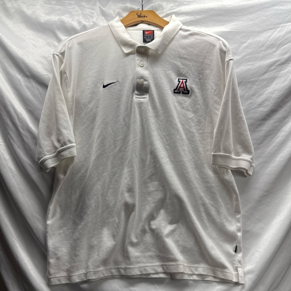 Team Nike Arizona Wildcats XL DRI-FIT White polo